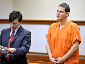 Criminal Defense Attorney Luke Rioux at a bail hearing for Derek Weeks